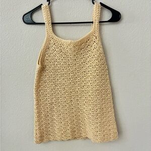 Cream Crochet Women Top